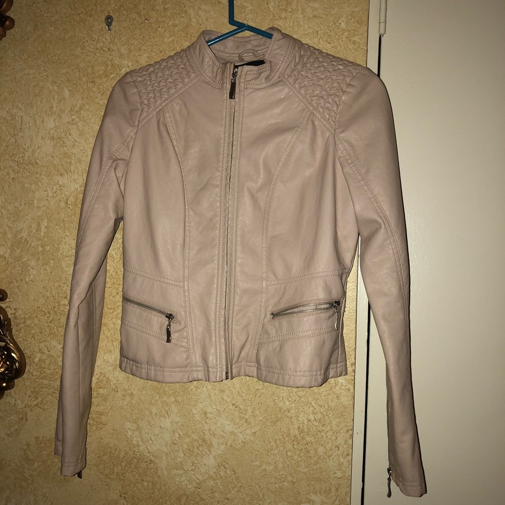 PINK LEATHER JACKET